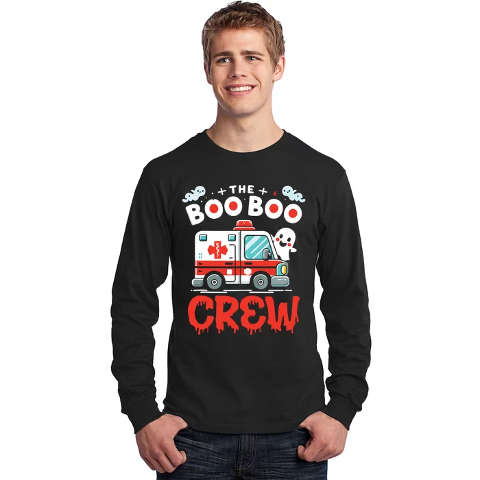 The Boo Boo Crew Ambulance Driver Paramedics Ems Halloween Long Sleeve Shirt