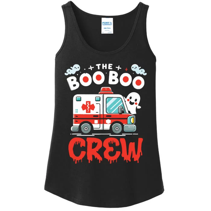 The Boo Boo Crew Ambulance Driver Paramedics Ems Halloween Ladies Essential Tank