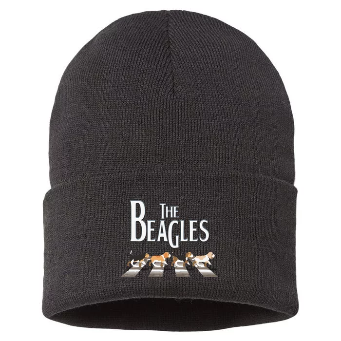 The Beagles Beagle Dog Funny For Beagle Lovers Sustainable Knit Beanie