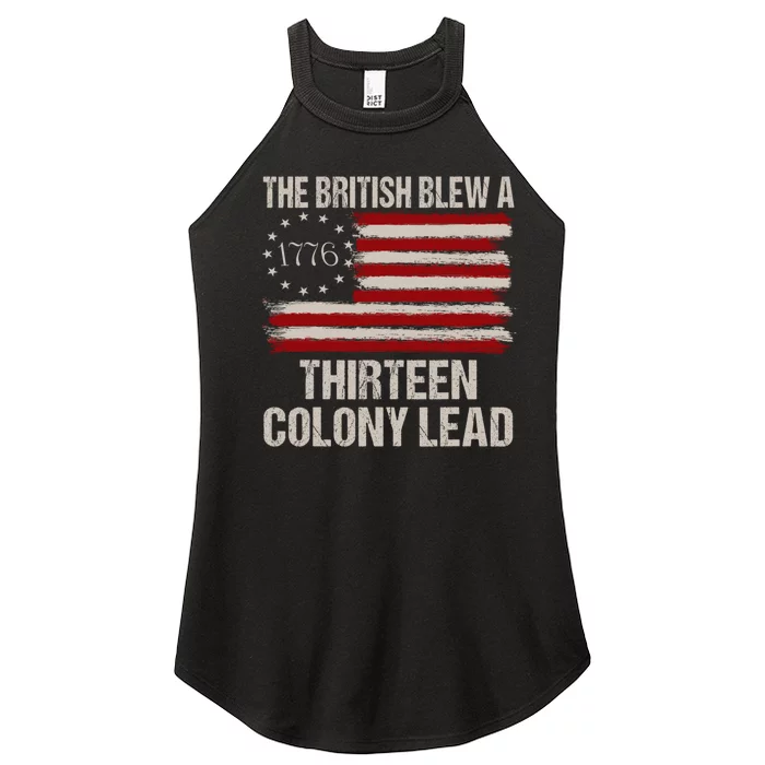 The British Blew A 13 Colony Lead Funny 4th Of July Funny Women’s Perfect Tri Rocker Tank