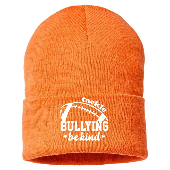 Tackle Bullying Be Kind Football Awareness Sustainable Knit Beanie