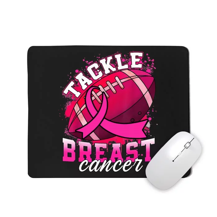 Tackle Breast Cancer Awareness P.I.N.K Ribbon Football Mousepad