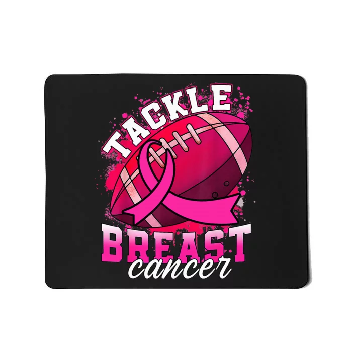 Tackle Breast Cancer Awareness P.I.N.K Ribbon Football Mousepad