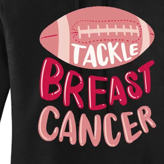 Tackle Breast Cancer Football Women's Pullover Hoodie