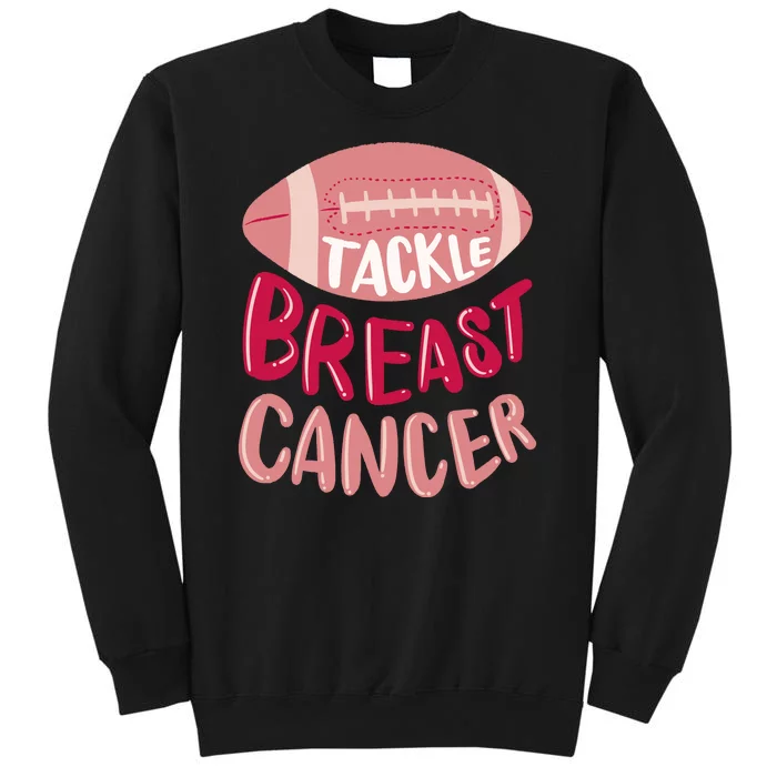 Tackle Breast Cancer Football Tall Sweatshirt