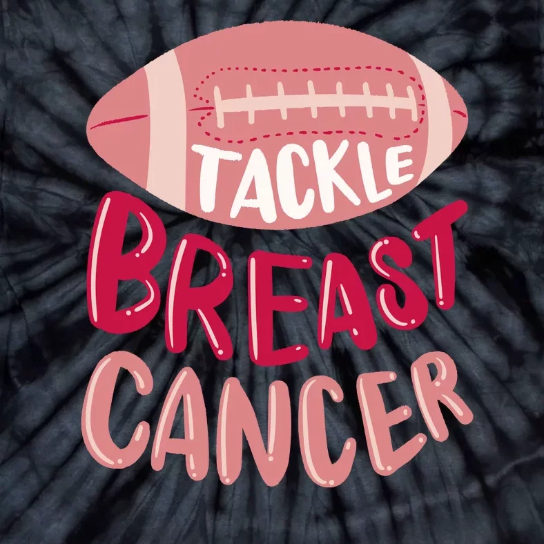 Tackle Breast Cancer Football Tie-Dye T-Shirt