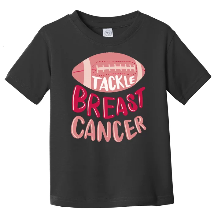 Tackle Breast Cancer Football Toddler T-Shirt