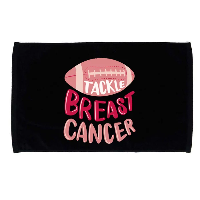 Tackle Breast Cancer Football Microfiber Hand Towel