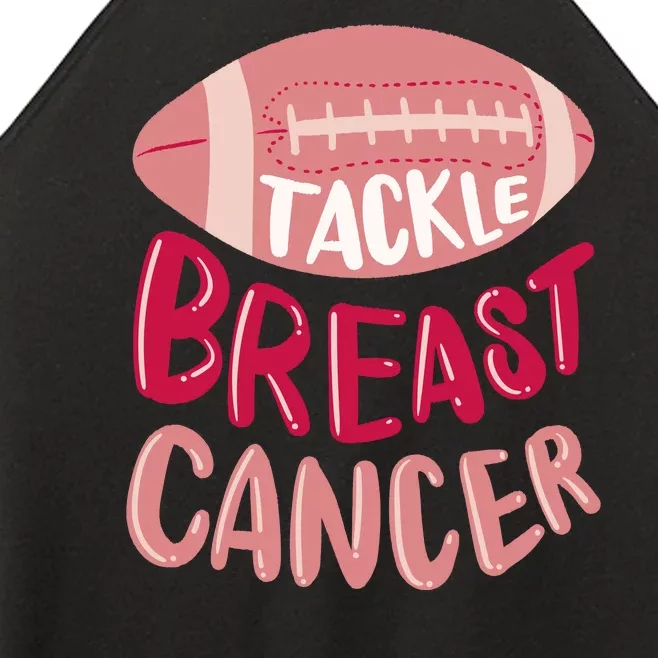 Tackle Breast Cancer Football Women’s Perfect Tri Rocker Tank