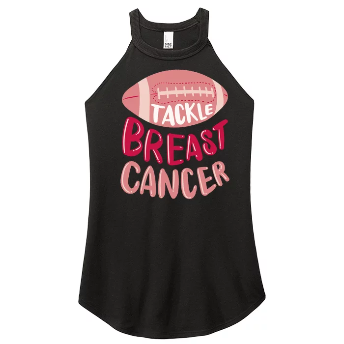 Tackle Breast Cancer Football Women’s Perfect Tri Rocker Tank