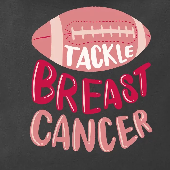 Tackle Breast Cancer Football Zip Tote Bag