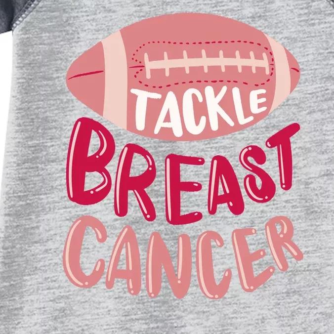 Tackle Breast Cancer Football Infant Baby Jersey Bodysuit