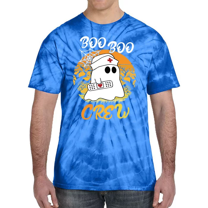 The Boo Crew Halloween Ghost Great Giftthe Boo Crew Nurse Gift Tie-Dye T-Shirt