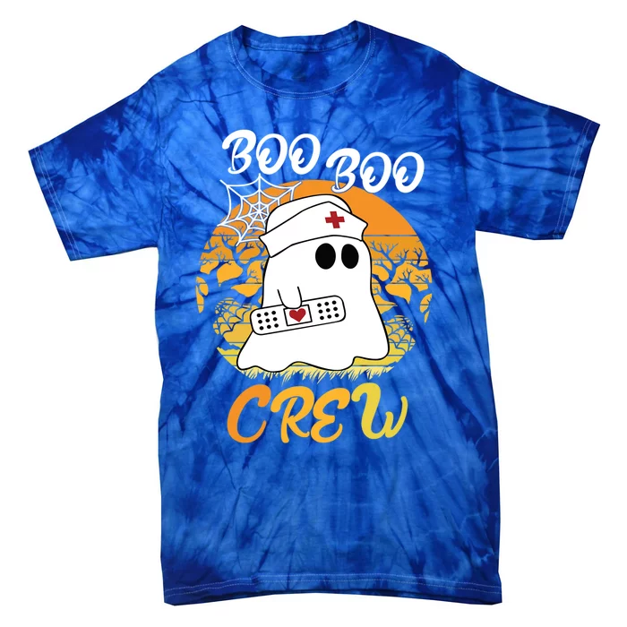 The Boo Crew Halloween Ghost Great Giftthe Boo Crew Nurse Gift Tie-Dye T-Shirt