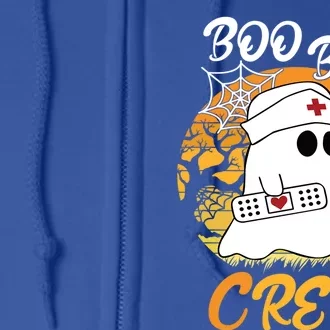 The Boo Crew Halloween Ghost Great Giftthe Boo Crew Nurse Gift Full Zip Hoodie