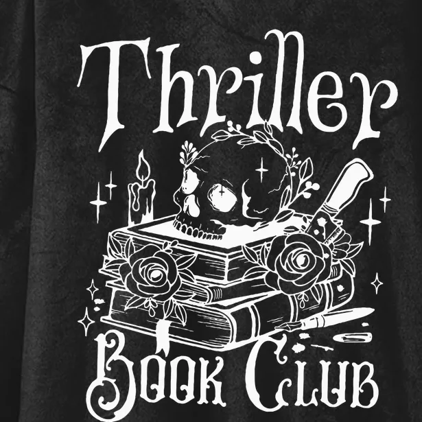 Thriller Book Club Floral Skull Hooded Wearable Blanket