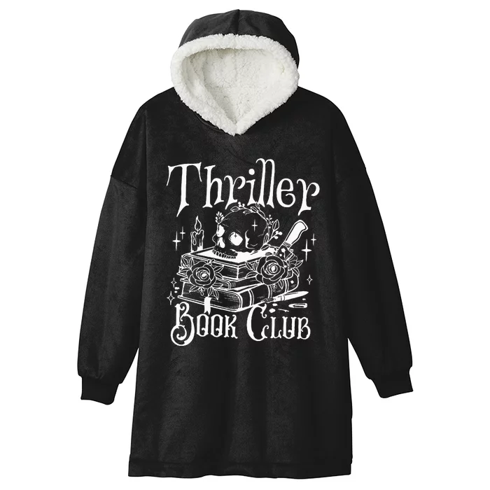 Thriller Book Club Floral Skull Hooded Wearable Blanket