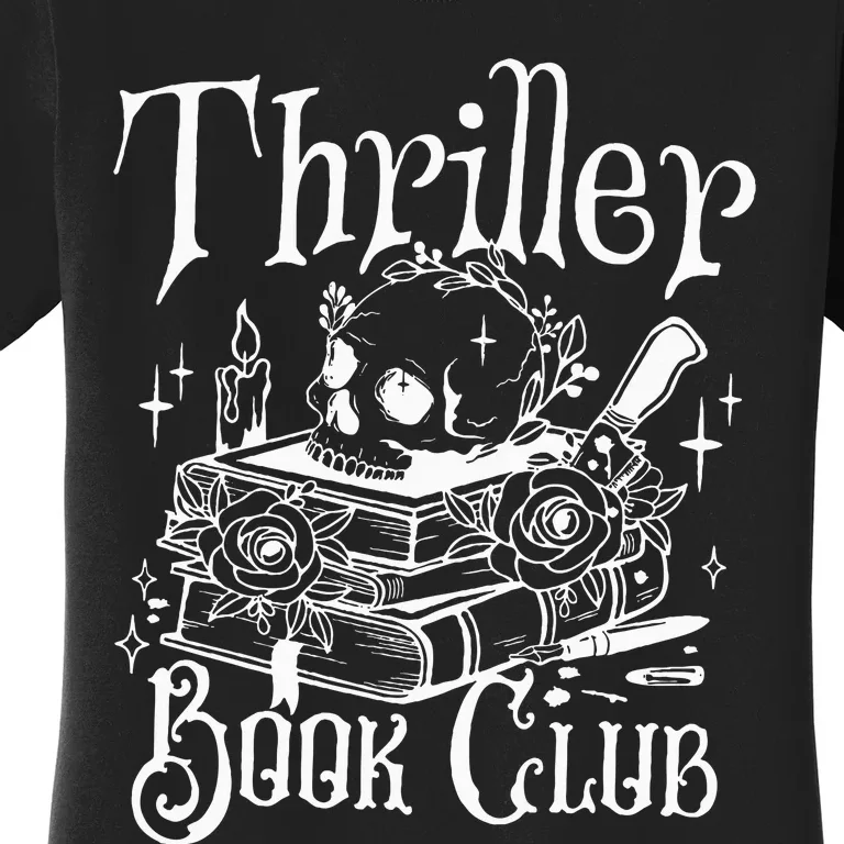 Thriller Book Club Floral Skull Women's T-Shirt