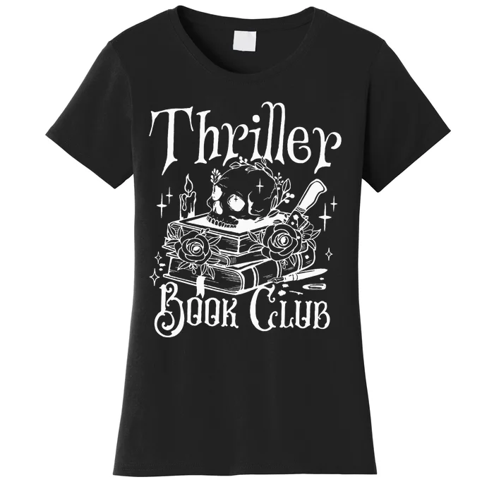 Thriller Book Club Floral Skull Women's T-Shirt