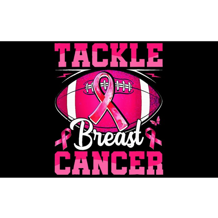 Tackle Breast Cancer Warrior Ribbon Football Bumper Sticker