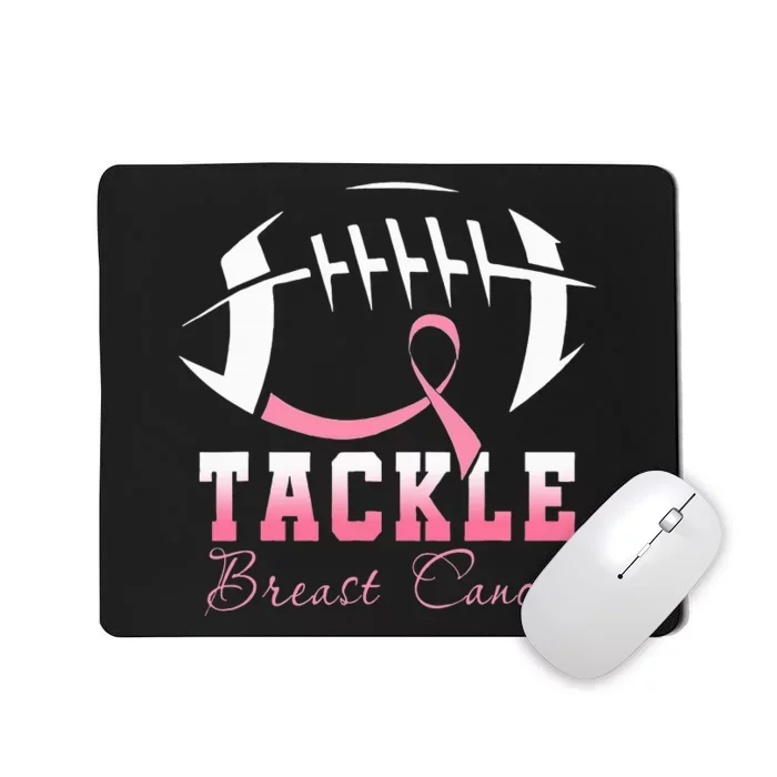 Tackle Breast Cancer Awareness Football Pink Ribbon Kids Mousepad