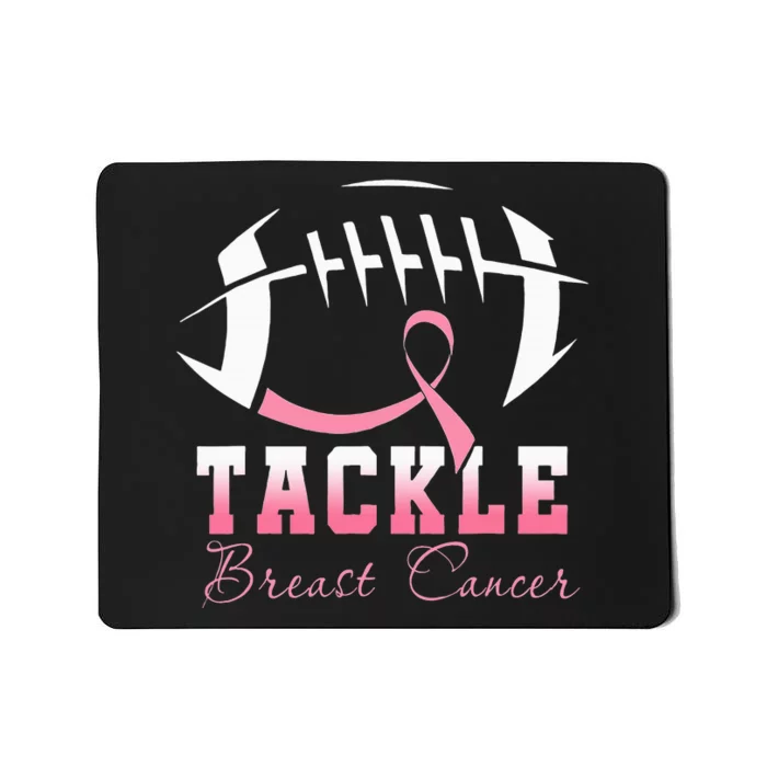 Tackle Breast Cancer Awareness Football Pink Ribbon Kids Mousepad