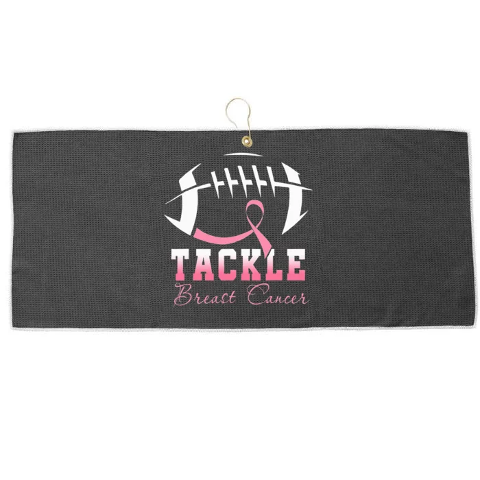 Tackle Breast Cancer Awareness Football Pink Ribbon Kids Large Microfiber Waffle Golf Towel