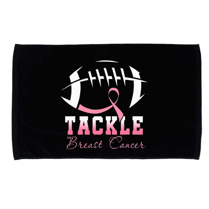 Tackle Breast Cancer Awareness Football Pink Ribbon Kids Microfiber Hand Towel