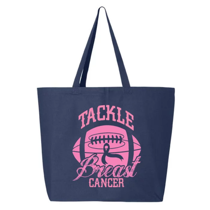 Tackle Breast Cancer Awareness Pink Ribbon Football 25L Jumbo Tote