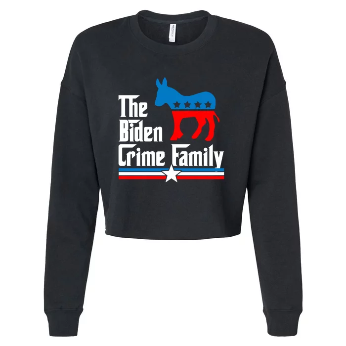 The Biden Chinese Crime Family Puppet Humor Anti Against Cropped Pullover Crew