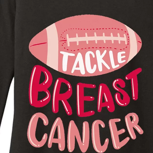 Tackle Breast Cancer Awareness Football P.I.N.K Ribbon Womens CVC Long Sleeve Shirt