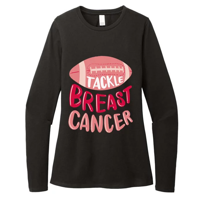 Tackle Breast Cancer Awareness Football P.I.N.K Ribbon Womens CVC Long Sleeve Shirt