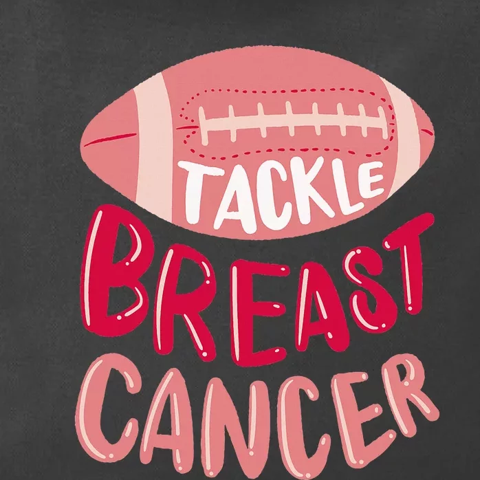 Tackle Breast Cancer Awareness Football P.I.N.K Ribbon Zip Tote Bag