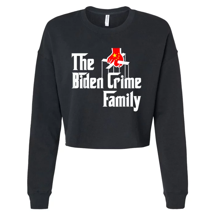 The Biden Chinese Crime Family Puppet Humor Anti Against Cropped Pullover Crew