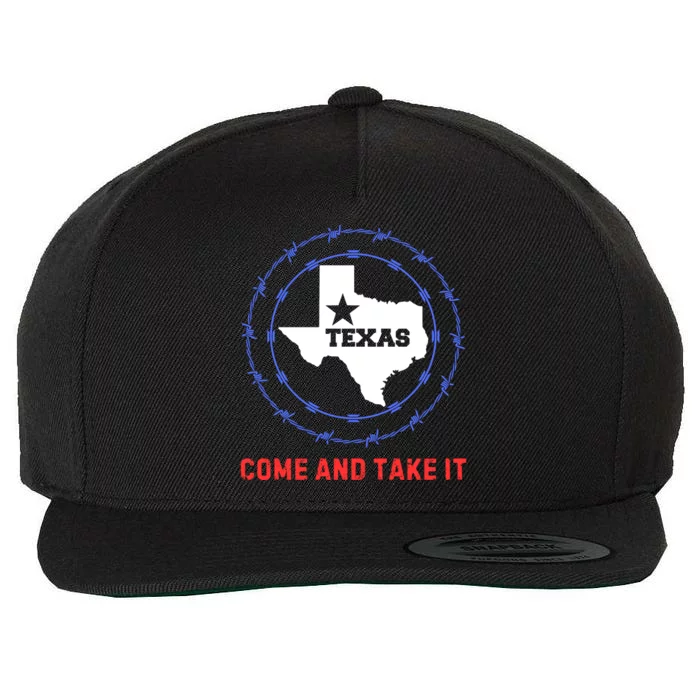 Texas Border Crisis Come And Take It Wool Snapback Cap