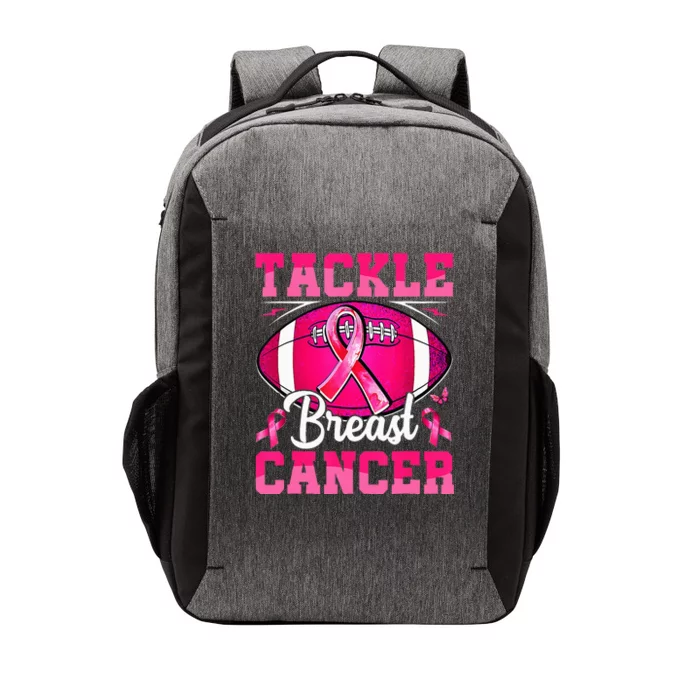 Tackle Breast Cancer Warrior Ribbon Football Vector Backpack