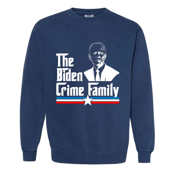 The Biden Chinese Crime Family Puppet Humor Anti Against Garment-Dyed Sweatshirt