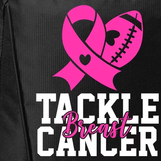 Tackle Breast Cancer Ribbon Football City Backpack