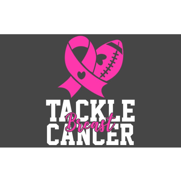 Tackle Breast Cancer Ribbon Football Bumper Sticker