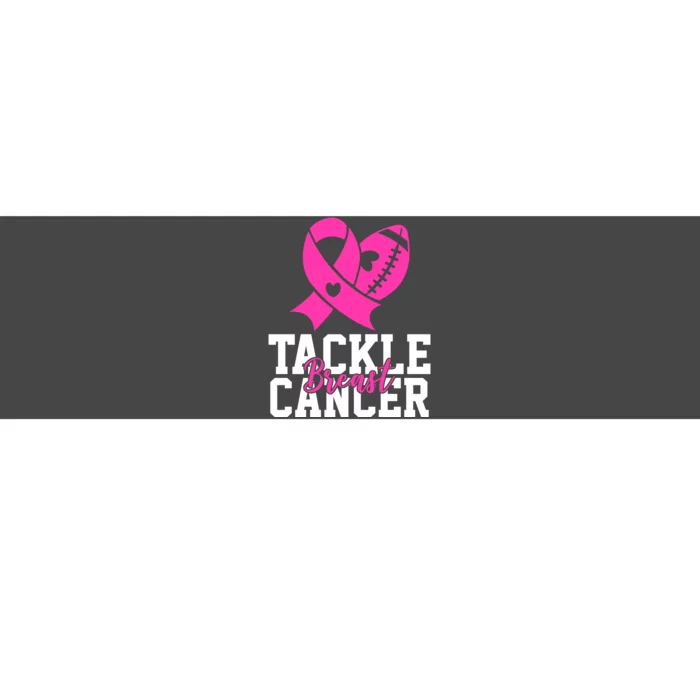 Tackle Breast Cancer Ribbon Football Bumper Sticker