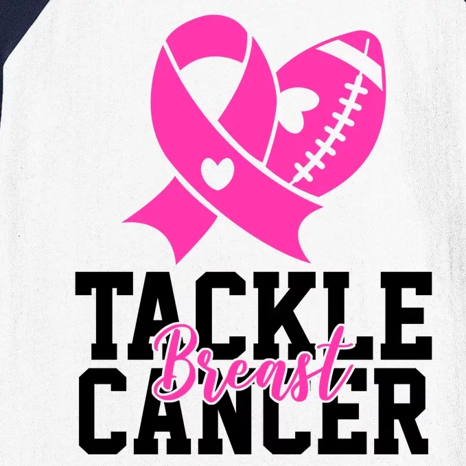 Tackle Breast Cancer Ribbon Football Baseball Sleeve Shirt