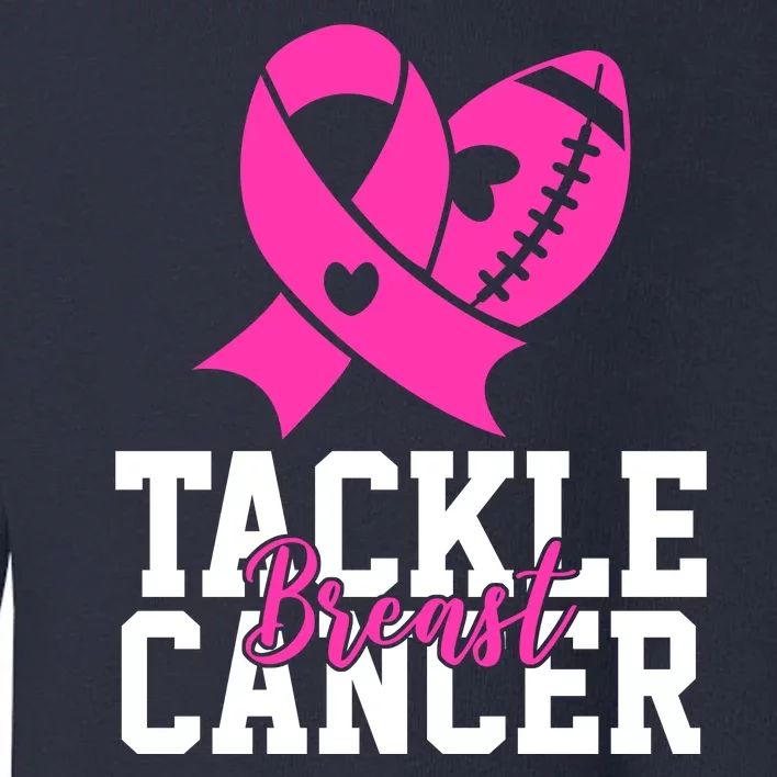 Tackle Breast Cancer Ribbon Football Toddler Sweatshirt