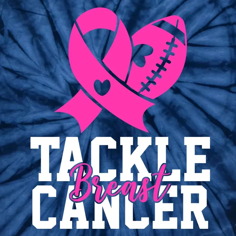 Tackle Breast Cancer Ribbon Football Tie-Dye T-Shirt