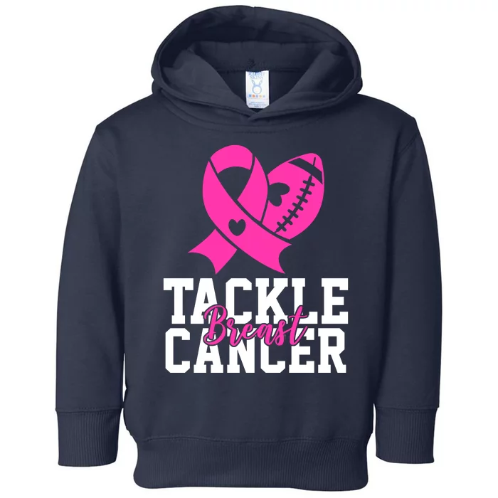 Tackle Breast Cancer Ribbon Football Toddler Hoodie