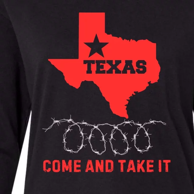 Texas Border Crisis Come And Take It Womens Cotton Relaxed Long Sleeve T-Shirt