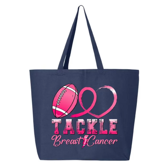 Tackle Breast Cancer Awareness Football Pink Ribbon 25L Jumbo Tote