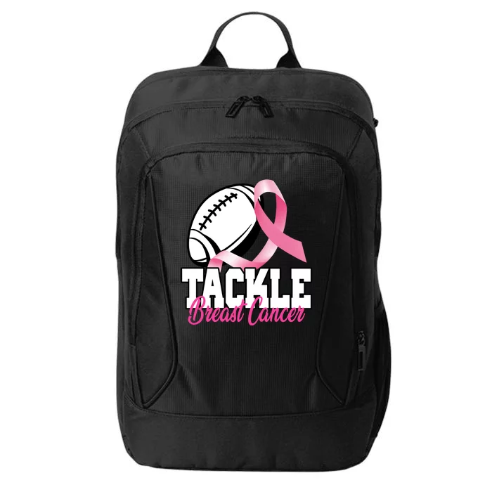 Tackle Breast Cancer Ribbon Football City Backpack