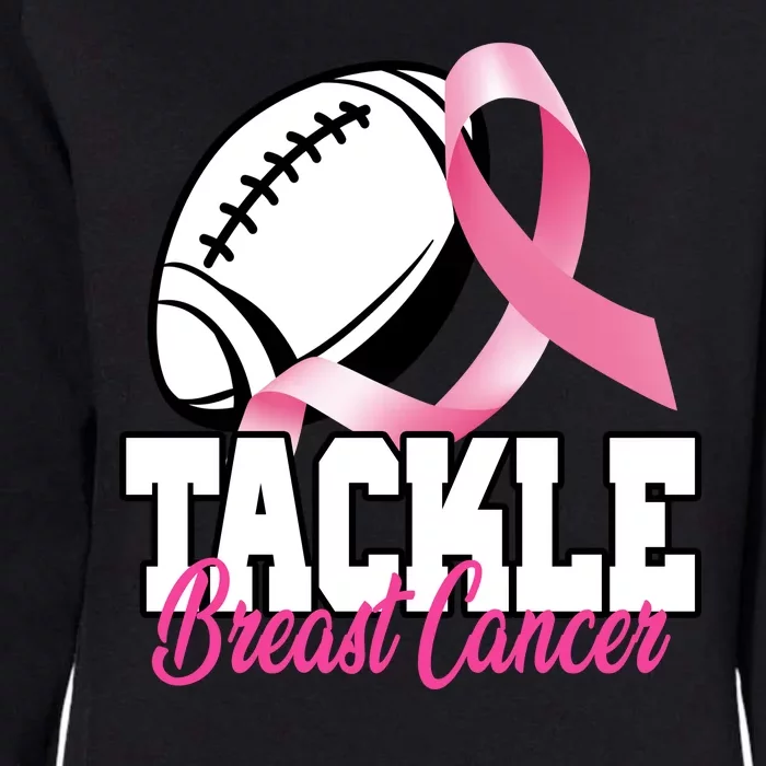 Tackle Breast Cancer Ribbon Football Womens California Wash Sweatshirt