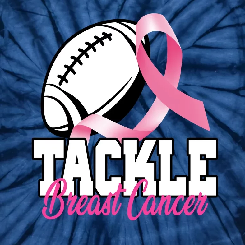 Tackle Breast Cancer Ribbon Football Tie-Dye T-Shirt