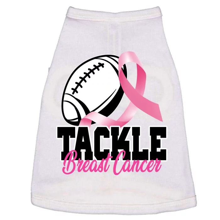 Tackle Breast Cancer Ribbon Football Doggie Tank